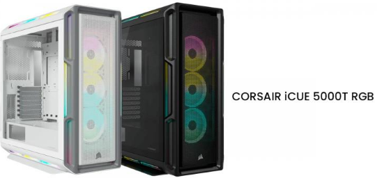 推出 CORSAIR iCUE 5000T RGB 机箱和 LC100 机箱重点照明面板