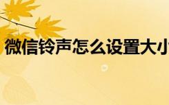 微信铃声怎么设置大小（微信铃声怎么设置）