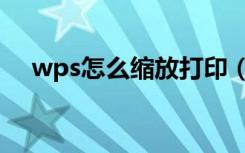 wps怎么缩放打印（wps怎么缩放打印）