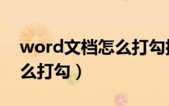 word文档怎么打勾排版布局（word文档怎么打勾）