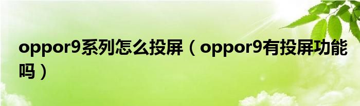 oppor9s投屏图片