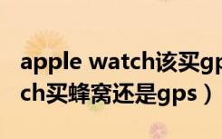 apple watch该买gps还是蜂窝（apple watch买蜂窝还是gps）