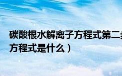 碳酸根水解离子方程式第二步完全进行吗（碳酸根水解离子方程式是什么）