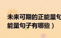 未来可期的正能量句子50字（未来可期的正能量句子有哪些）