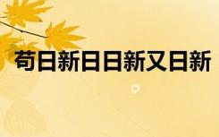 苟日新日日新又日新（什么意思 你知道吗）