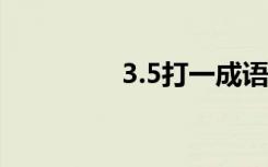 3.5打一成语（谜语简介）