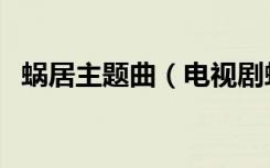 蜗居主题曲（电视剧蜗居的主题曲是什么）