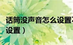 话筒没声音怎么设置不显示（话筒没声音怎么设置）