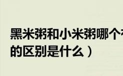 黑米粥和小米粥哪个有营养（小米粥和黑米粥的区别是什么）