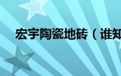 宏宇陶瓷地砖（谁知道宏宇陶瓷砖如何）