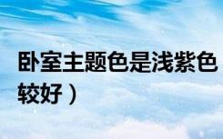 卧室主题色是浅紫色（你们说怎么样那一种比较好）