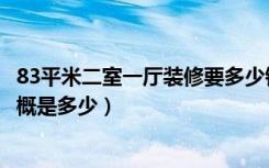 83平米二室一厅装修要多少钱（88平米三室一厅装修费用大概是多少）