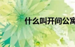 什么叫开间公寓（什么叫开间）