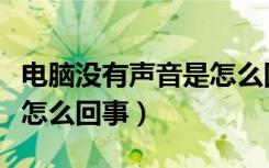 电脑没有声音是怎么回事啊（电脑没有声音是怎么回事）