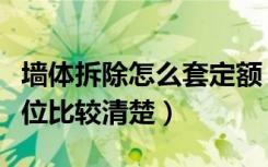 墙体拆除怎么套定额（墙面拆除套什么定额哪位比较清楚）