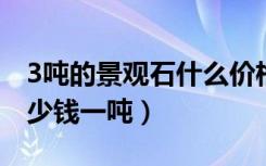3吨的景观石什么价格（专家介绍下景观石多少钱一吨）