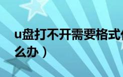 u盘打不开需要格式化怎么办（u盘打不开怎么办）