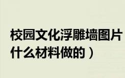 校园文化浮雕墙图片（请问校园浮雕文化墙用什么材料做的）