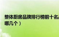 整体厨房品牌排行榜前十名品牌（十大进口整体厨房品牌是哪几个）