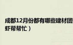 成都12月份都有哪些建材团购活动啊小女子急装修（各位大虾帮帮忙）