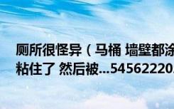 厕所很怪异（马桶 墙壁都涂了胶水 女的进去坐在马桶上就粘住了 然后被...545622202）