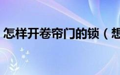 怎样开卷帘门的锁（想知道卷帘门锁怎么开）