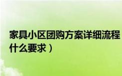 家具小区团购方案详细流程（如何策划建材家居团购活动有什么要求）