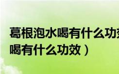 葛根泡水喝有什么功效作用和用量（葛根泡水喝有什么功效）