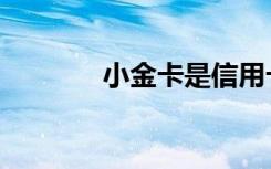 小金卡是信用卡吗（小金卡）