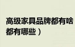 高级家具品牌都有啥（现在进口家具奢华品牌都有哪些）