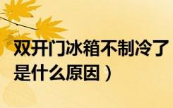 双开门冰箱不制冷了（双开门冰箱突然不制冷是什么原因）