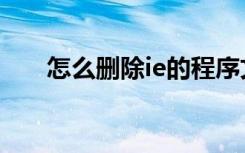 怎么删除ie的程序文件（怎么删除ie）