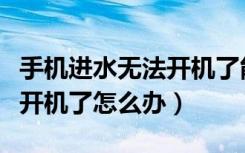 手机进水无法开机了能修好吗（手机进水无法开机了怎么办）