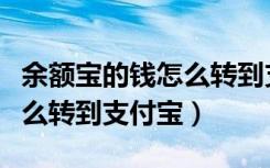 余额宝的钱怎么转到支付宝上（余额宝的钱怎么转到支付宝）