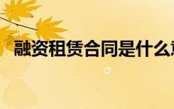 融资租赁合同是什么意思（融资租赁软件）