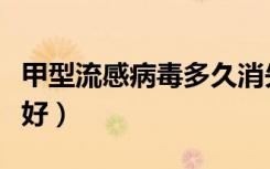 甲型流感病毒多久消失（甲型流感病毒多久能好）