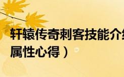 轩辕传奇刺客技能介绍（《轩辕传奇》刺客的属性心得）