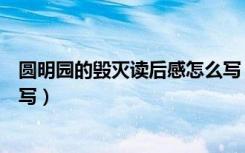 圆明园的毁灭读后感怎么写（《圆明园的毁灭》读后感怎么写）
