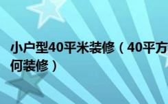 小户型40平米装修（40平方小户型装修有什么技巧小户型如何装修）