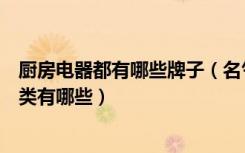 厨房电器都有哪些牌子（名气厨房电器怎么样厨房电器的种类有哪些）