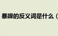 暴躁的反义词是什么（暴躁的反义词是什么）