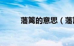 藩篱的意思（藩篱的意思是什么）