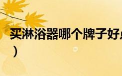 买淋浴器哪个牌子好点（买淋浴器哪个牌子好）