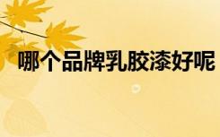 哪个品牌乳胶漆好呢（哪个品牌乳胶漆好）