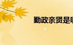 勤政亲贤是哪位皇帝写的