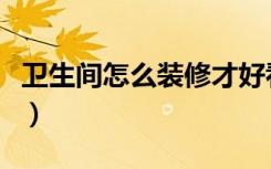 卫生间怎么装修才好看（卫生间怎么装饰好看）