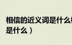 相信的近义词是什么标准答案（相信的近义词是什么）