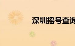 深圳摇号查询（深圳摇号）
