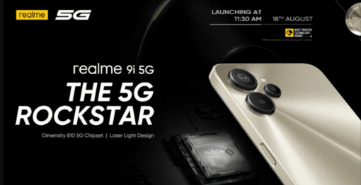 REALME 9I 5G 确认将于 8 月 18 日在印度推出