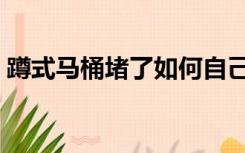 蹲式马桶堵了如何自己快速疏通（蹲式马桶）